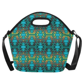 Fire Colors and Sky Deep Lake Neoprene Lunch Bag/Large