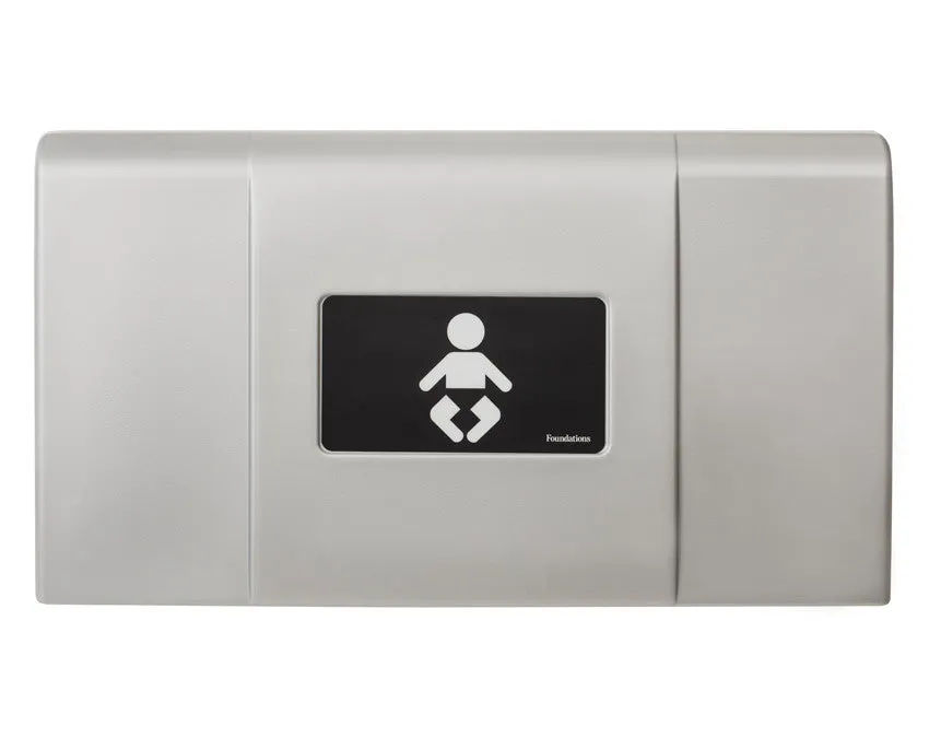 Foundations 200-EH Series with Stainless Front, Baby Diaper Changing Station with Backer Plate