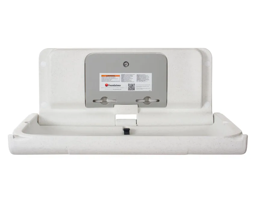 Foundations 200-EH Series with Stainless Front, Baby Diaper Changing Station with Backer Plate