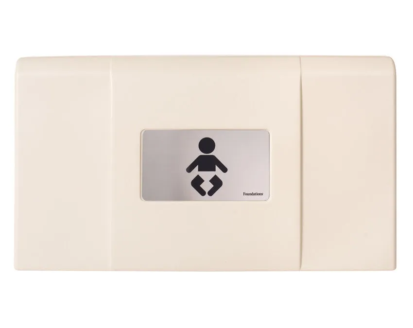 Foundations 200-EH Series with Stainless Front, Baby Diaper Changing Station with Backer Plate