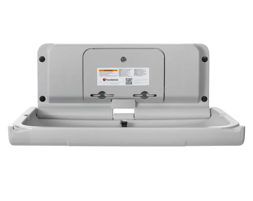 Foundations 200-EH Series with Stainless Front, Baby Diaper Changing Station with Backer Plate