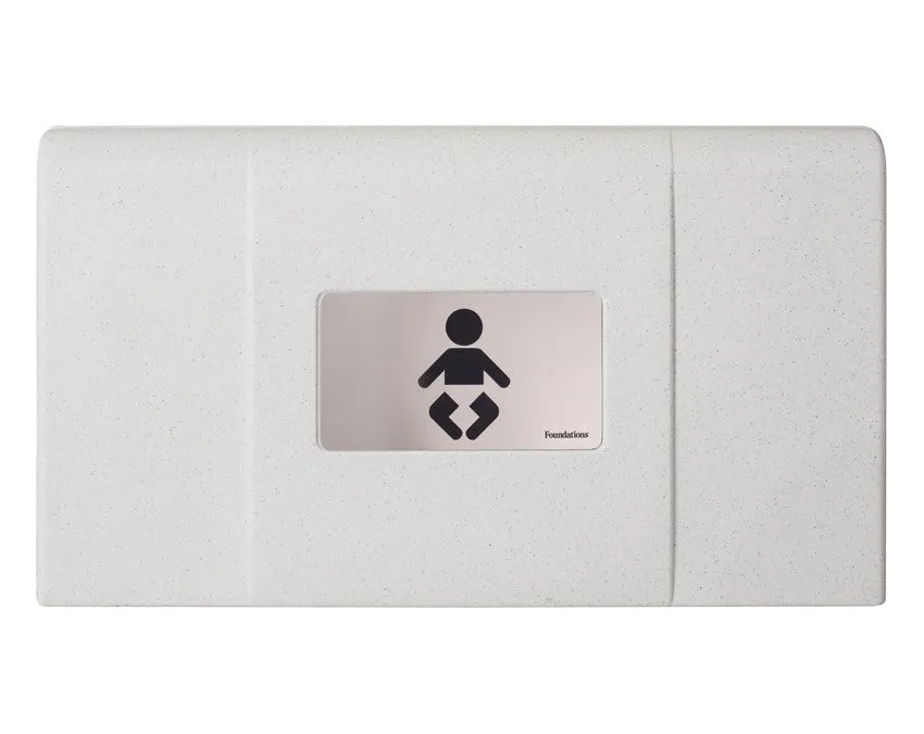 Foundations 200-EH Series with Stainless Front, Baby Diaper Changing Station with Backer Plate