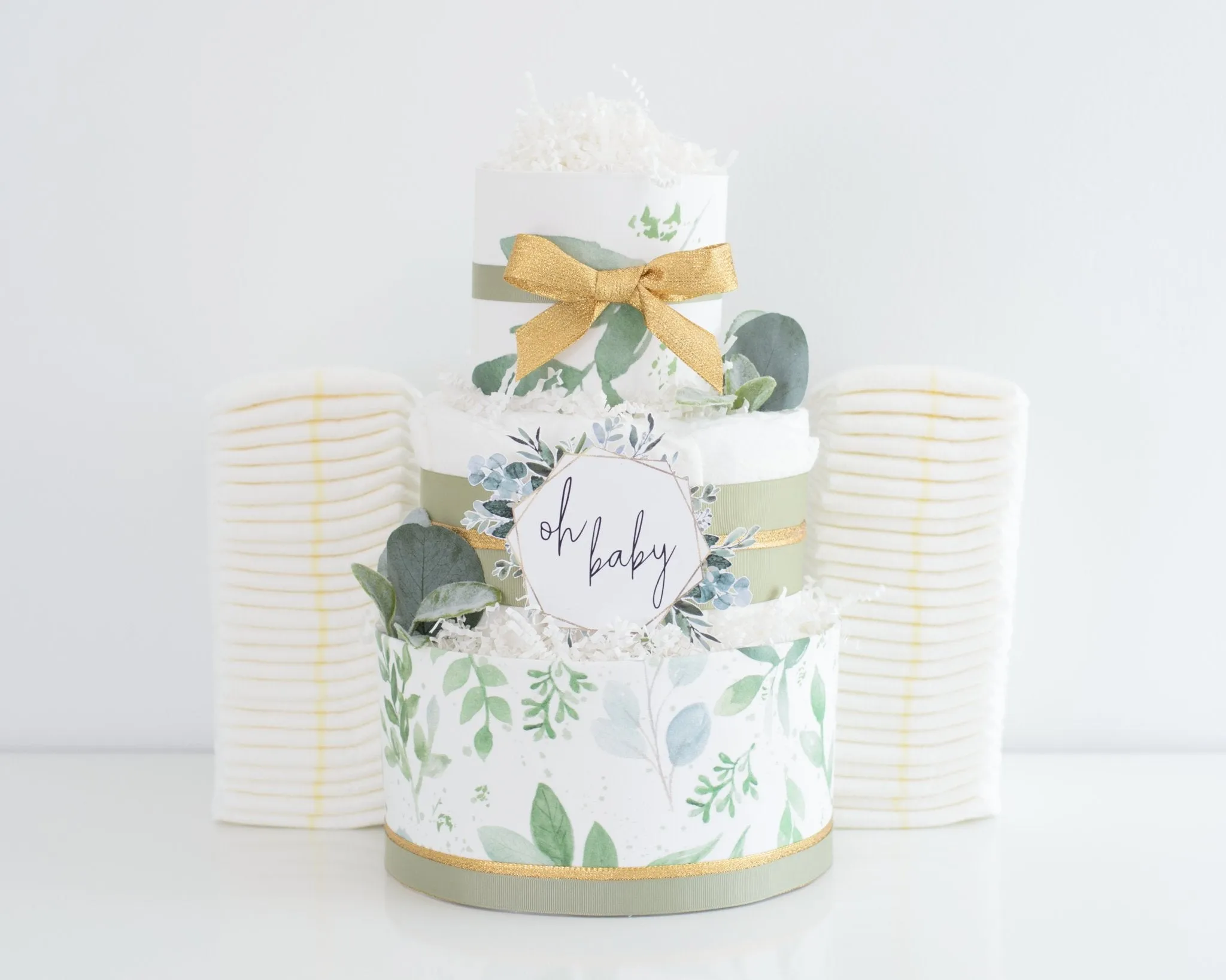 Greenery Diaper Cake