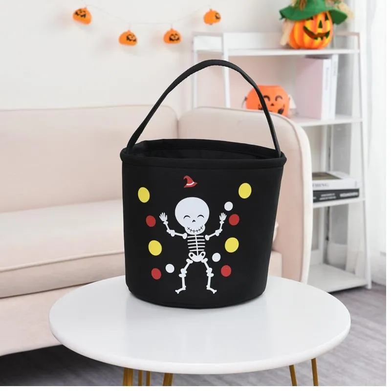 Halloween Trick or Treat Collapsible Gift Basket Bucket Toy Storage Tote Bag