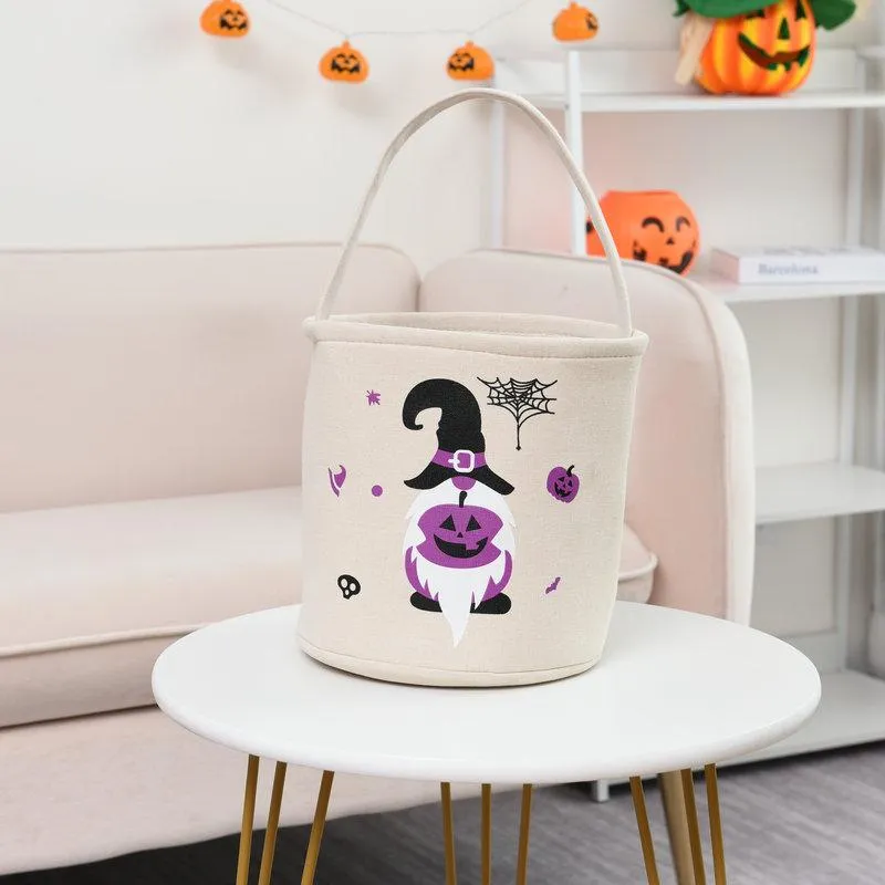 Halloween Trick or Treat Collapsible Gift Basket Bucket Toy Storage Tote Bag