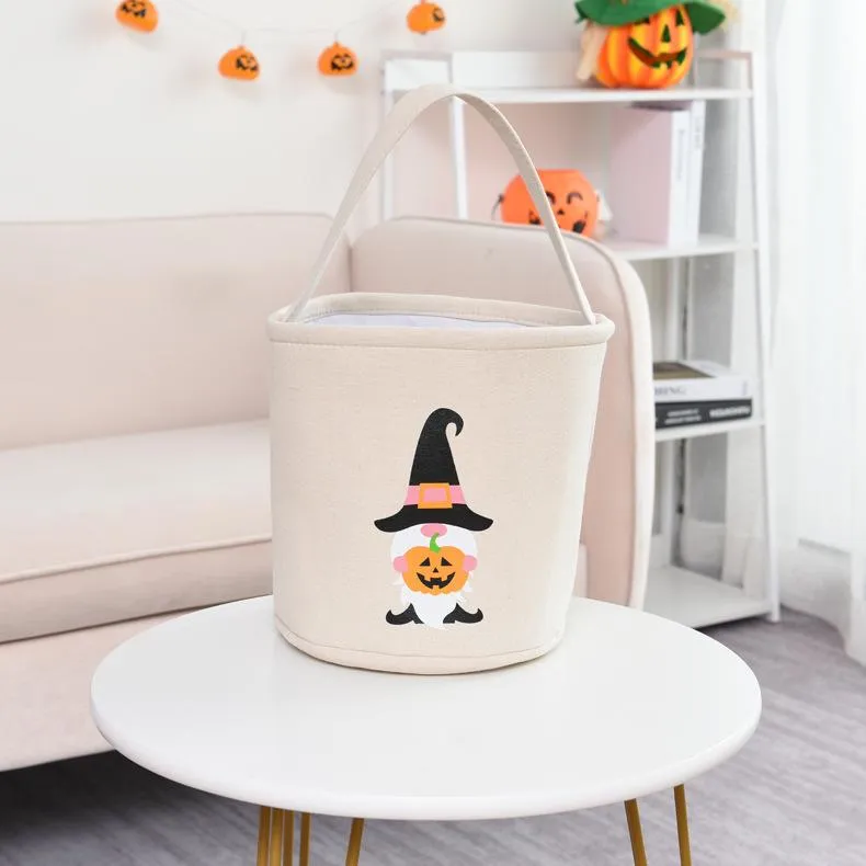 Halloween Trick or Treat Collapsible Gift Basket Bucket Toy Storage Tote Bag