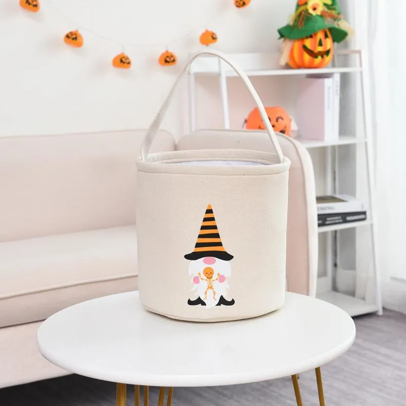 Halloween Trick or Treat Collapsible Gift Basket Bucket Toy Storage Tote Bag