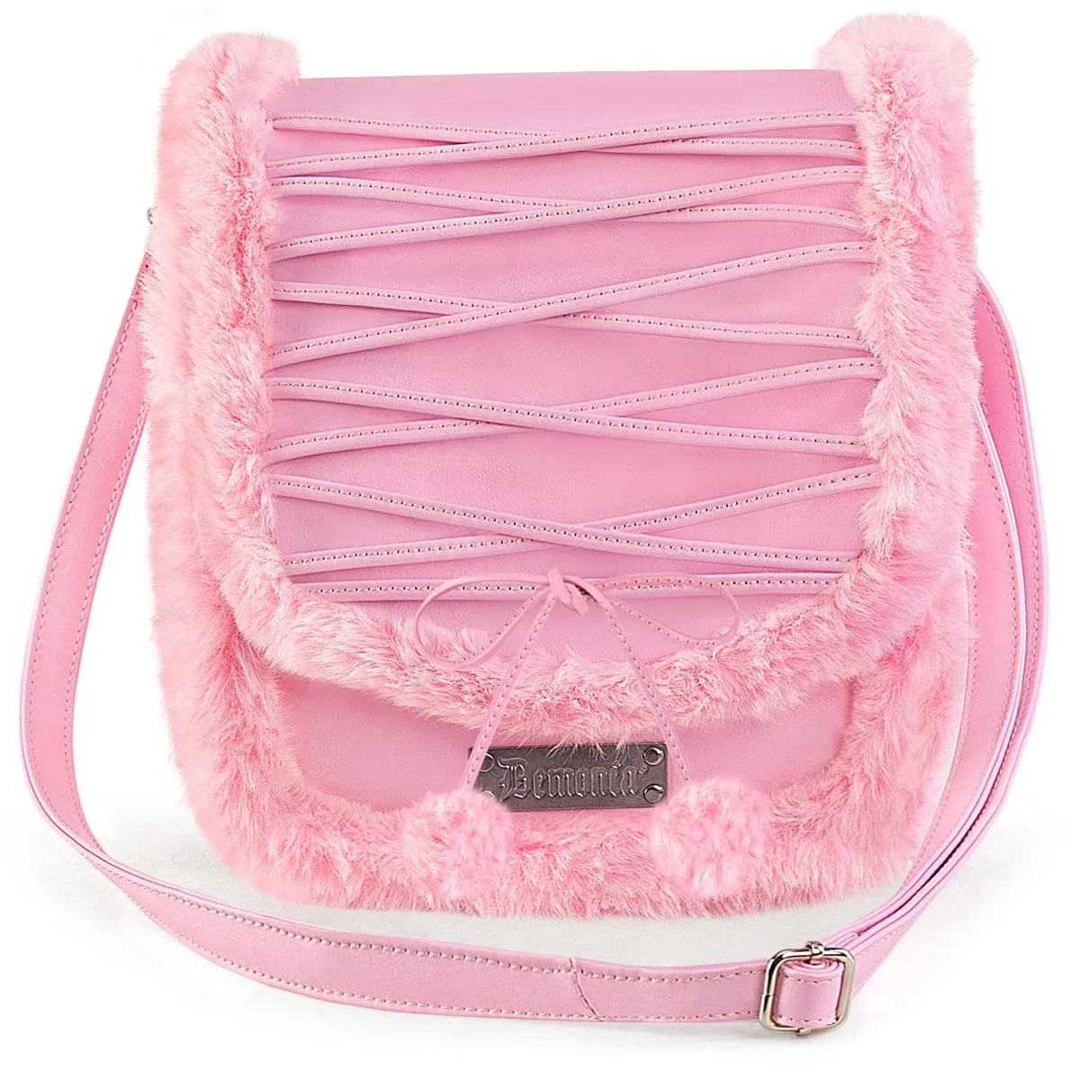 HB-663 Baby PINK VEGAN LEATHER-FAUX FUR