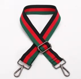 Hi Ho & Co Black/Red/Green Gunmetal Bag Strap