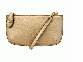 Joy Susan Mini Crossbody Wristlet Clutch - Metallic Gold