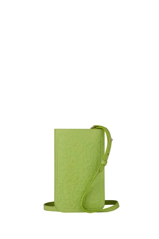 Karen Walker Filigree Phone Pouch -Microfibre - Lime