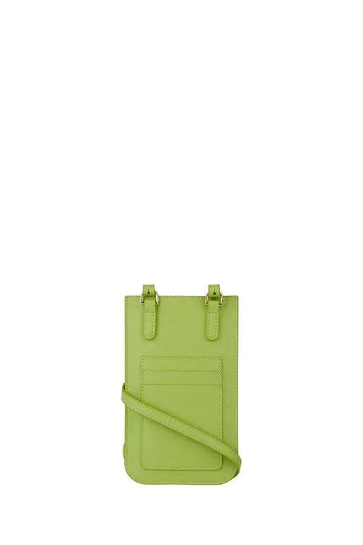 Karen Walker Filigree Phone Pouch -Microfibre - Lime