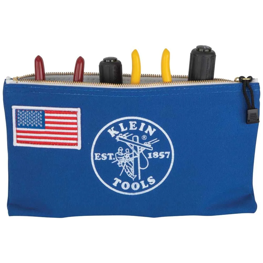 Klein Tools 55777RWB American Legacy Zipper Bags, Canvas Tool Pouches, 2-Pack