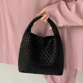 Knitting Handbag For Women Small Size Woven Tote Bag