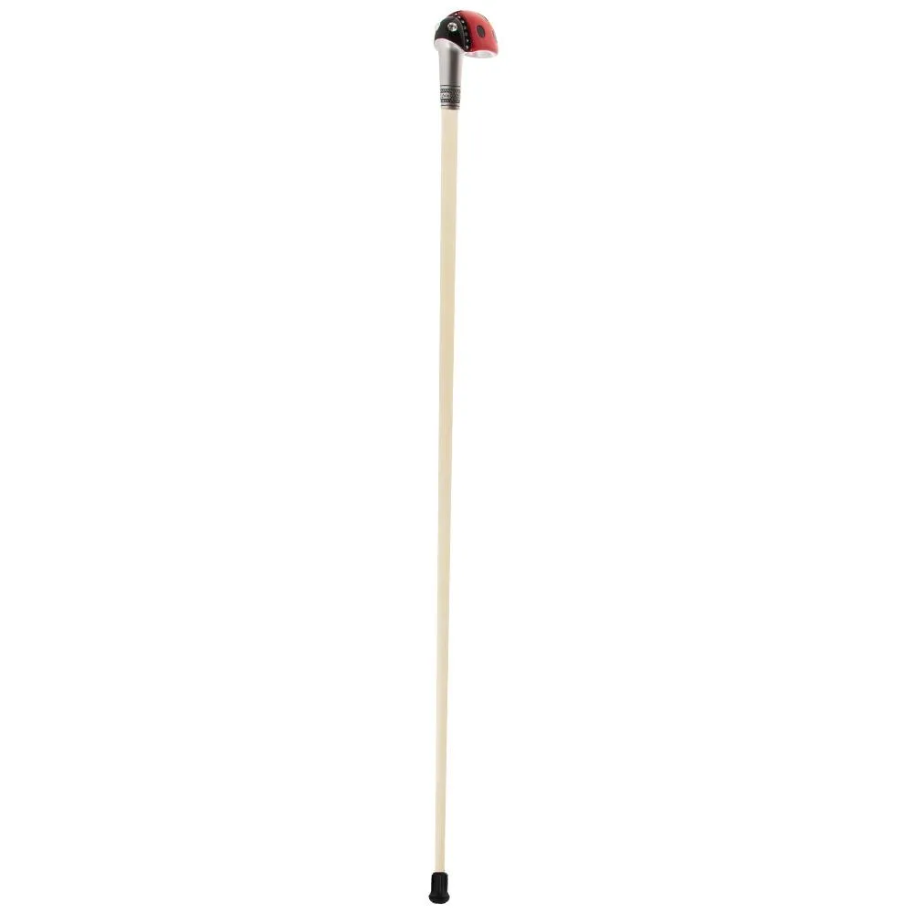 Lady Bug Lola Signature Carbon Fiber Walking Cane - 1 Ivory Shaft