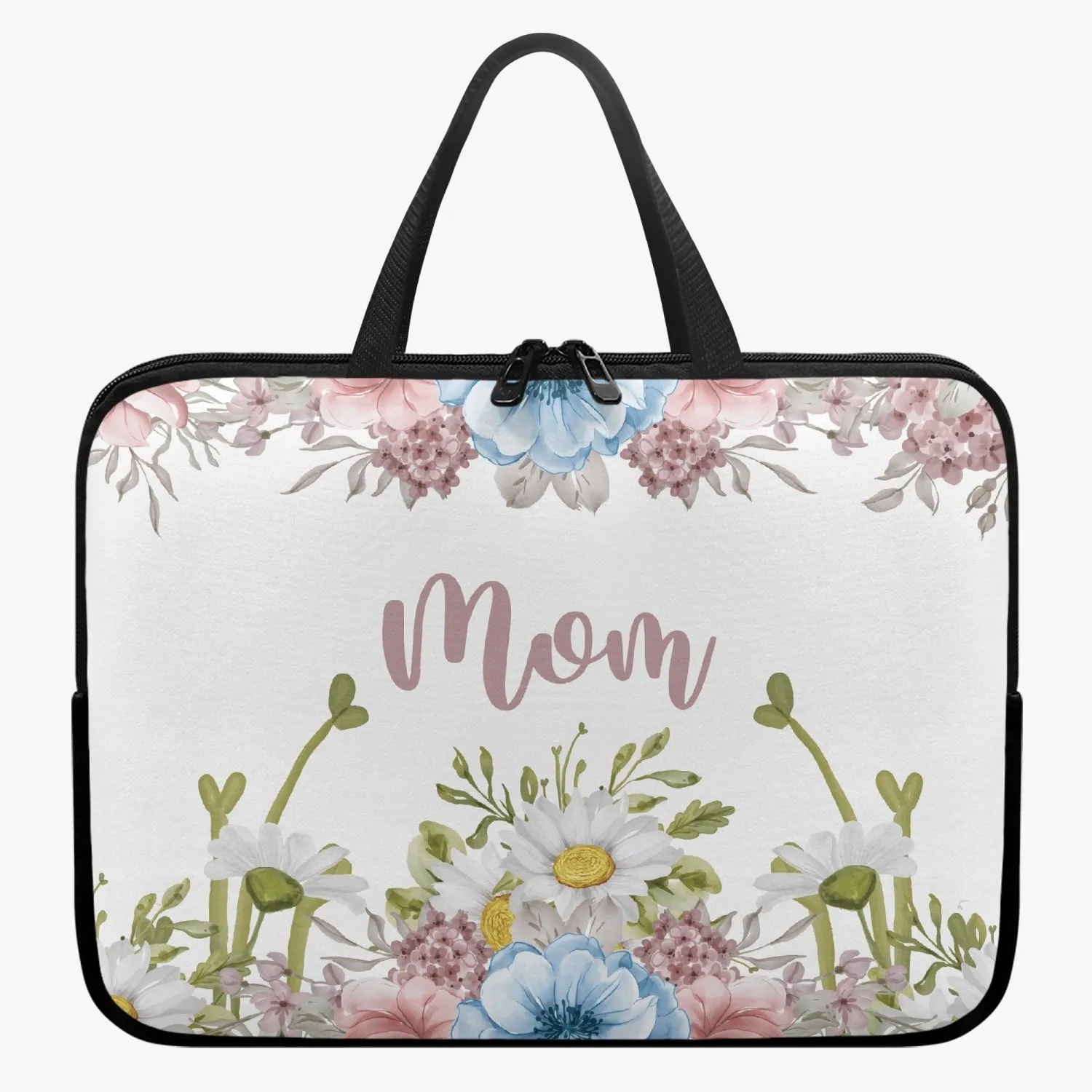 Laptop Sleeve with Handles - Floral - Mom