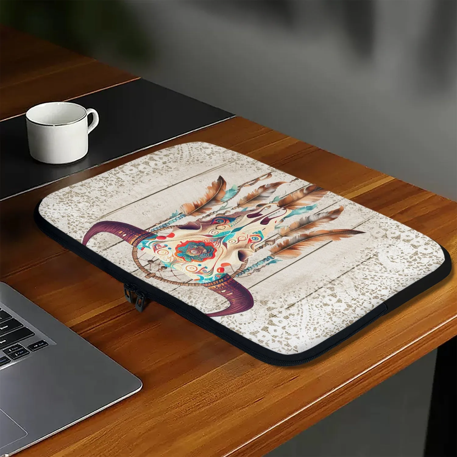 Laptop Sleeve - without handles - Boho Western Skull