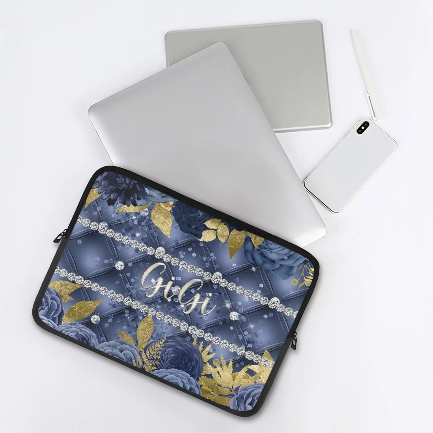 Laptop Sleeve - without handles - Navy Floral - GiGi