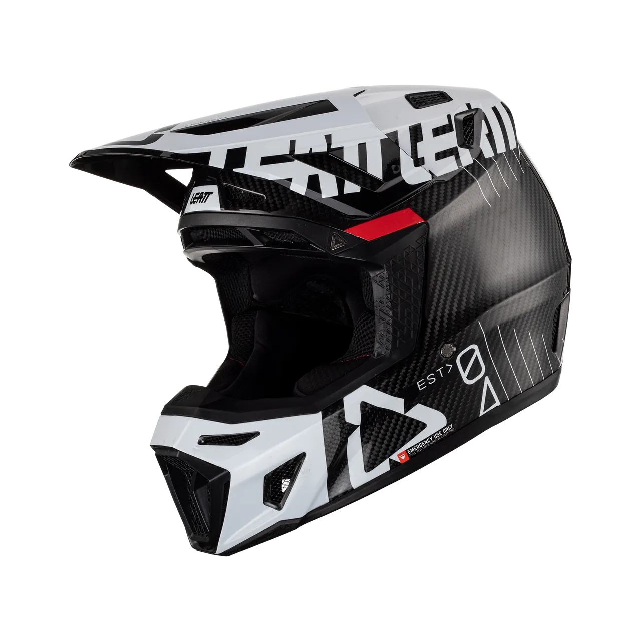 Leatt 9.5 Carbon White Helmet & Goggles