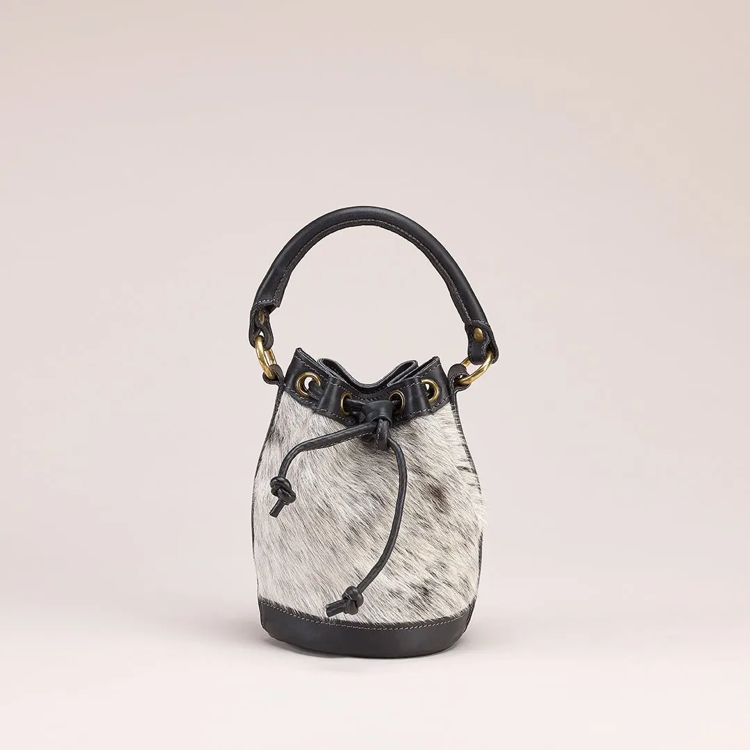 Mini-Bella Bucket Bag: Cowhide