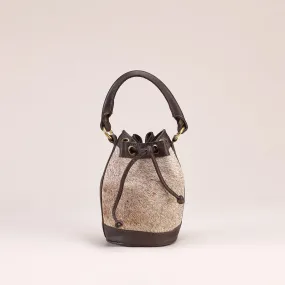 Mini-Bella Bucket Bag: Cowhide