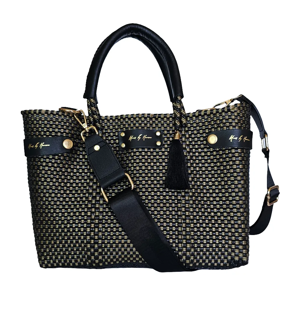 Mini Less Pollution Convertible Crossbody Bag - Black Gold