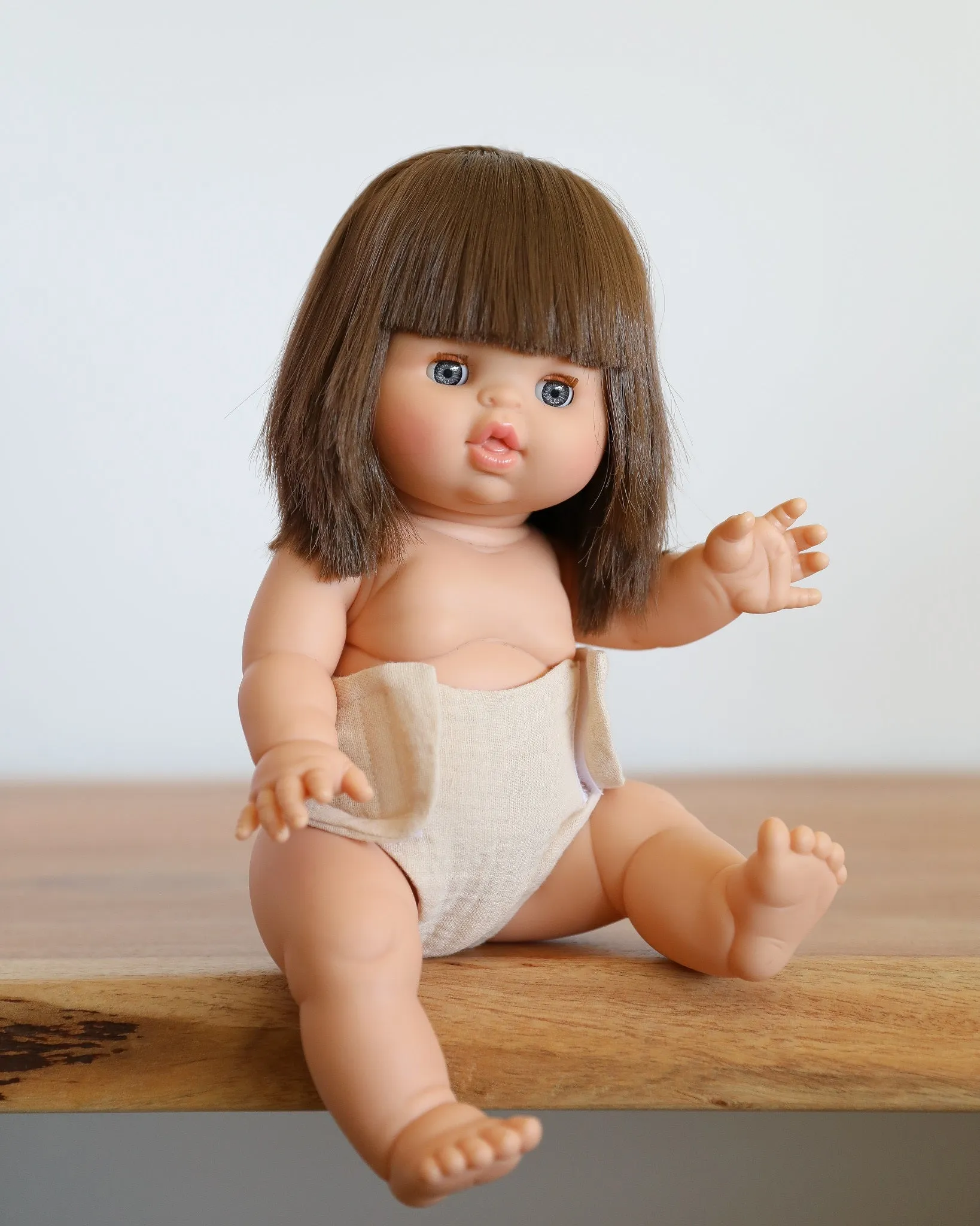 Minikane Doll Clothes | Doll Muslin Diaper - Cream