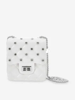 Monnalisa Girls PVC Crossbody Bag in White (21cm)