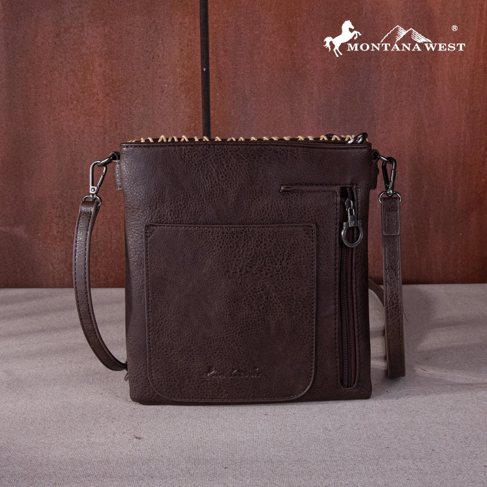 MW1259G-9360  Montana West Feather Collection Concealed Carry Crossbody