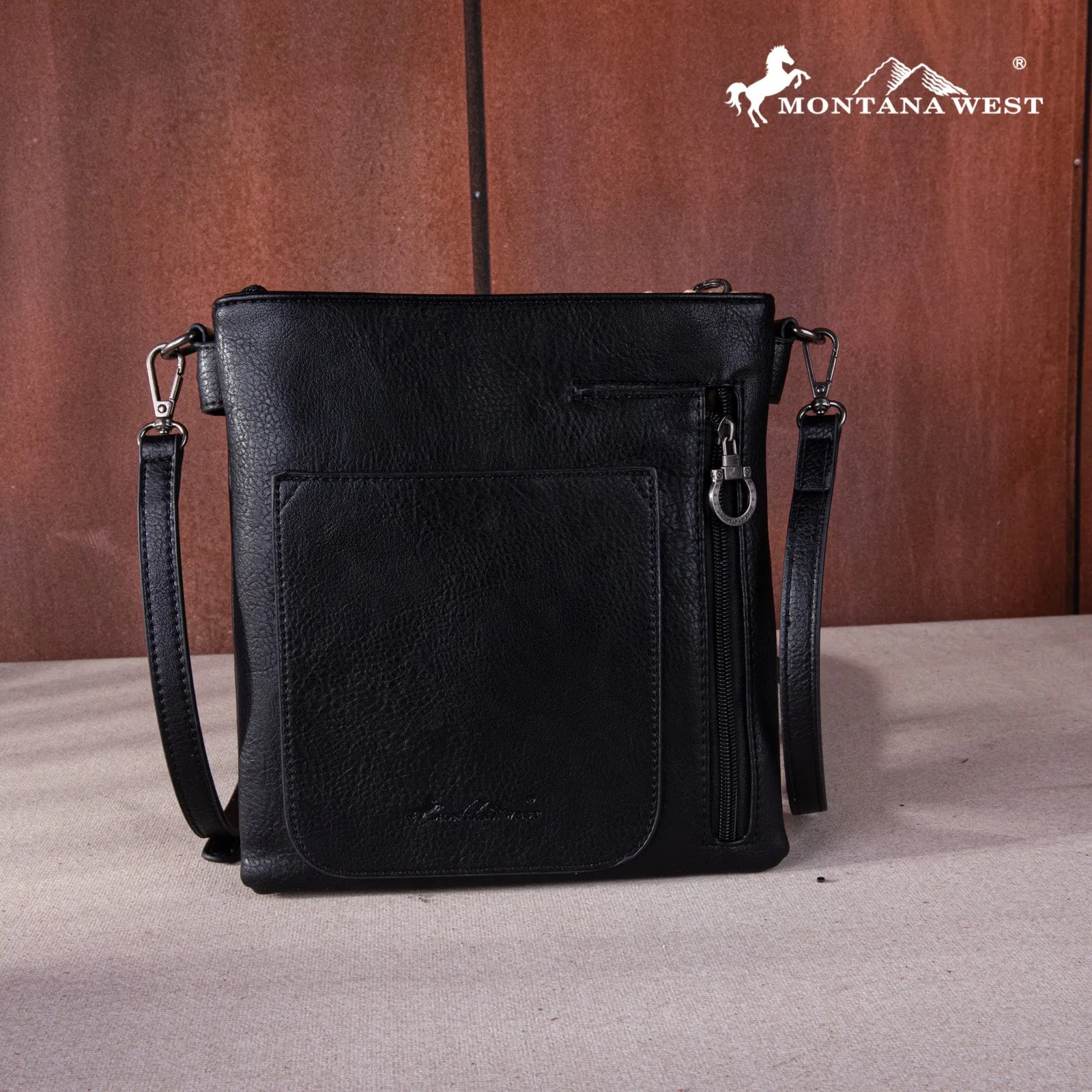 MW1259G-9360  Montana West Feather Collection Concealed Carry Crossbody