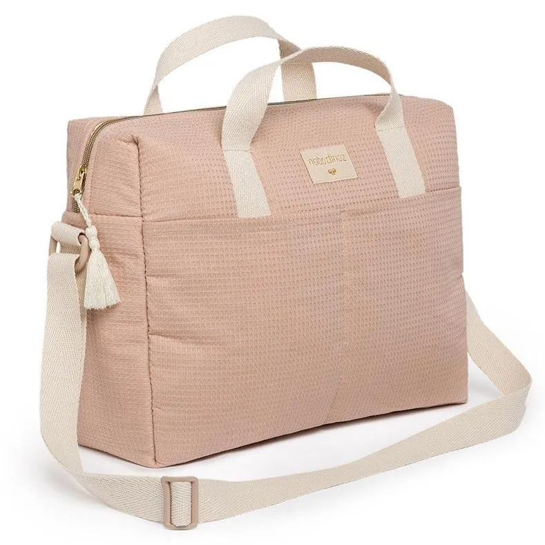 Nobodinoz Gala diaper bag Waterproof 100% organic cotton - Misty Pink