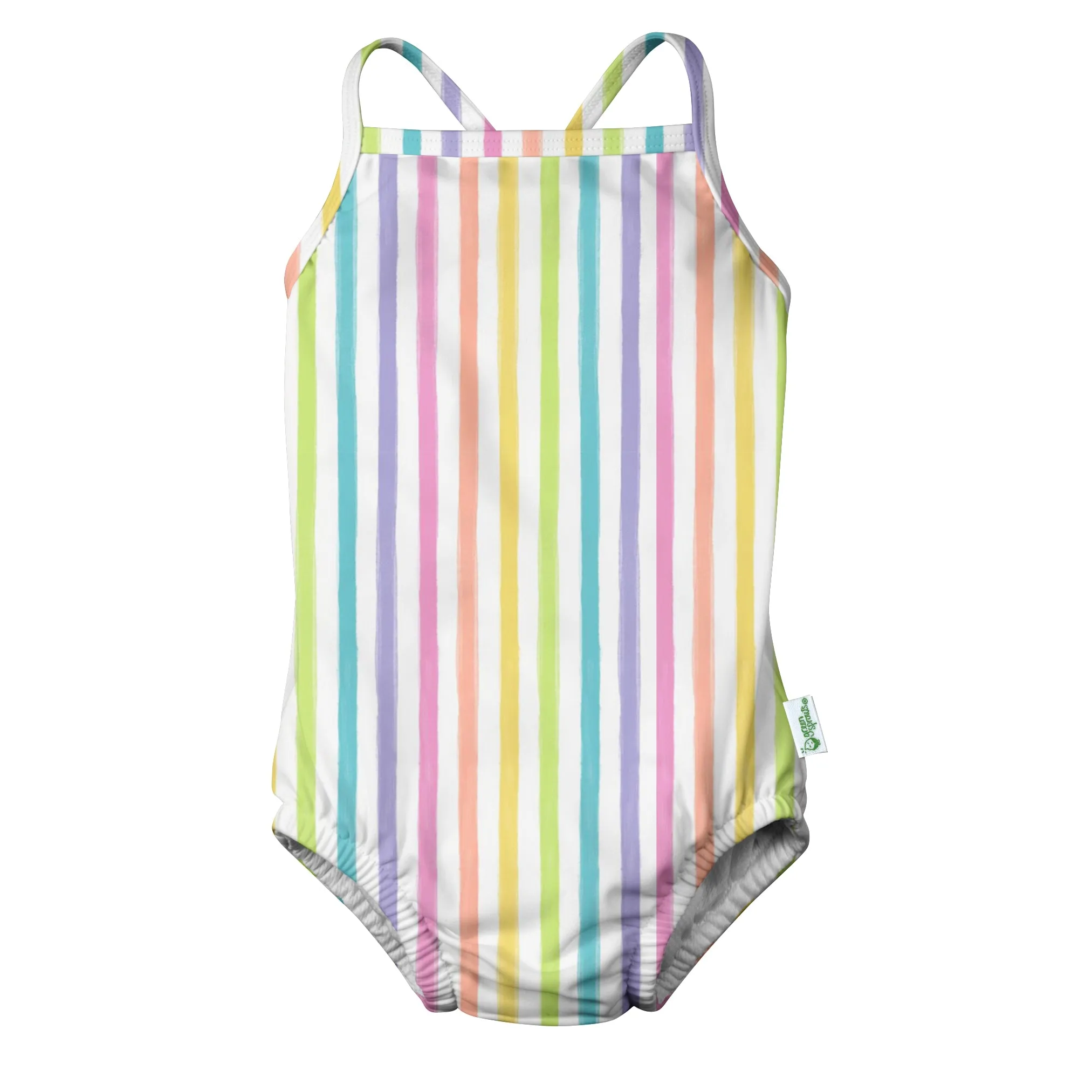 One-piece Classic Swimsuit with Built-in Reusable Absorbent Swim Diaper - Sale