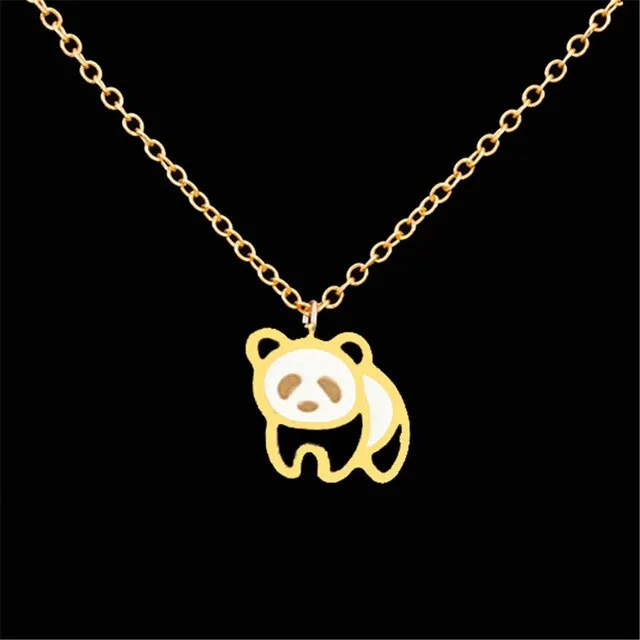 Panda Stainless Steel Necklace Women