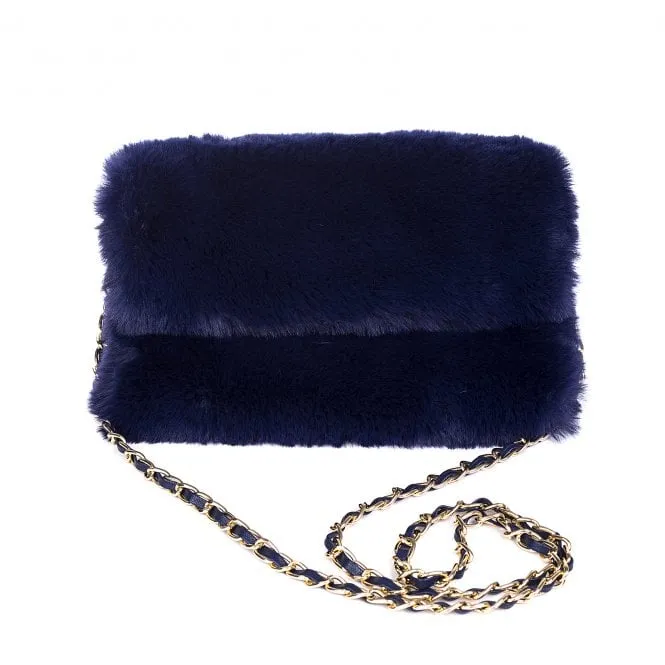 Park Lane Faux Fur Bag Navy