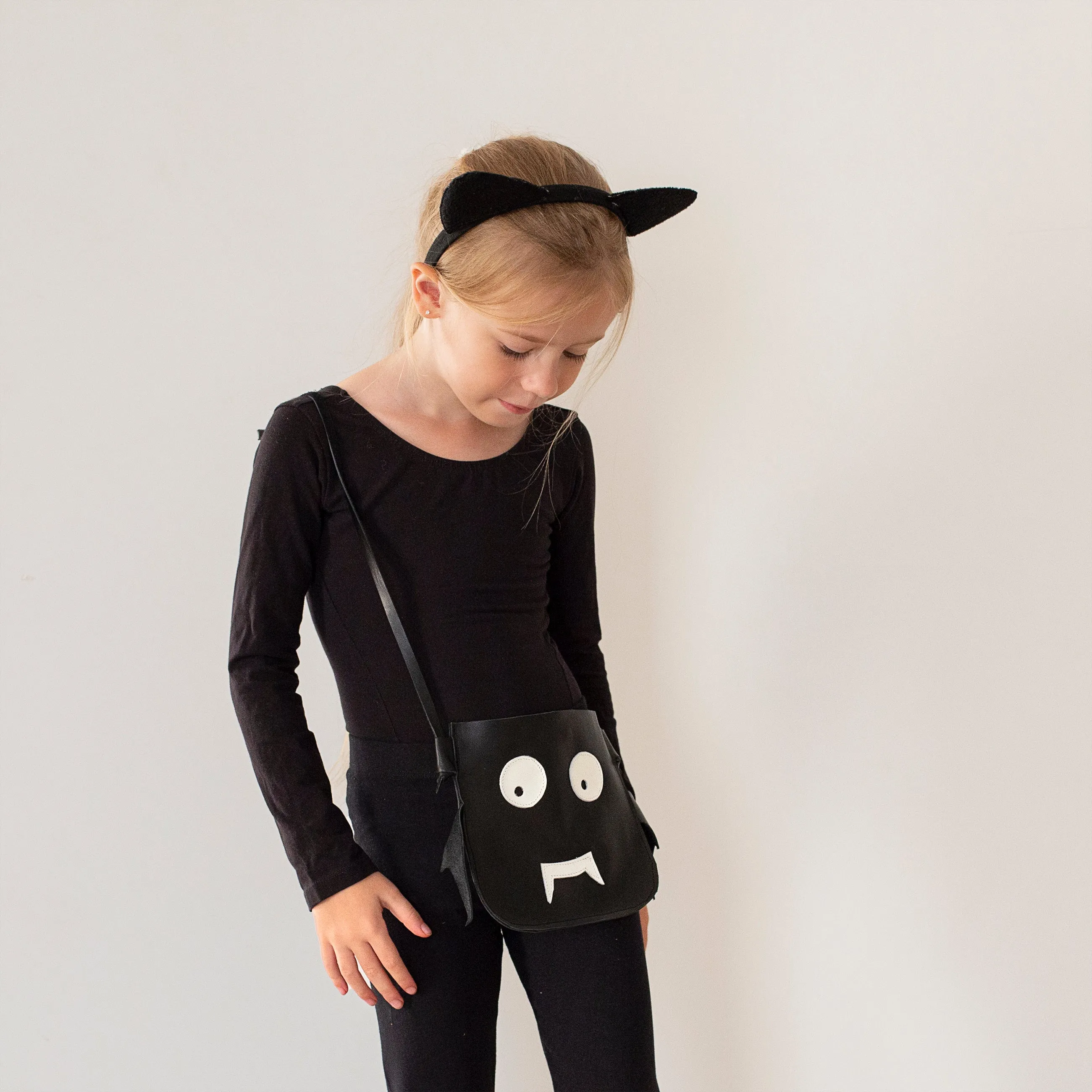 Personalized Leather Halloween Bat Bag for Toddlers | Little&Bee Crossbody Purse