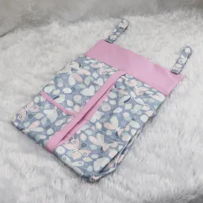 Pink & Grey-Diaper & Nappy Stacker Multi-Purpose Storage for Essentials