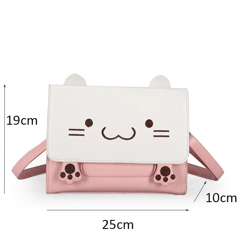 Pink Cat Crossbody Bag