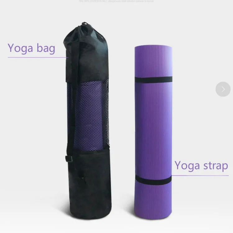 Pink Men and Women Beginners Home Non-slip Yoga Mat with Straps & Tutorial & Net Bag, Size:1850 x 900 x 15mm