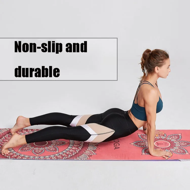 Portable Printed Non-slip Environmental Protection Yoga Mat Drape, Size: 185 x 63cm(Century Lotus)