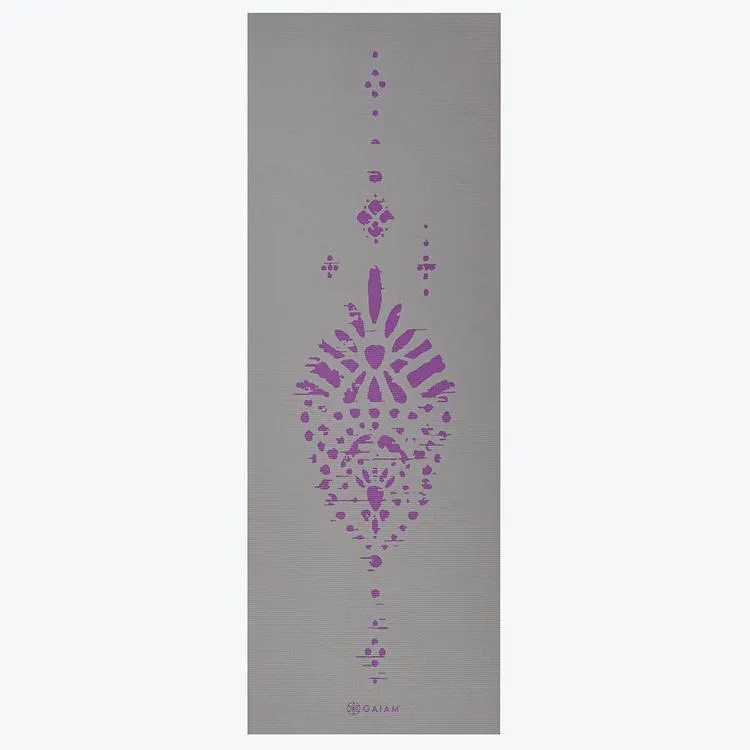 Premium Plum Impression Yoga Mat (6mm)