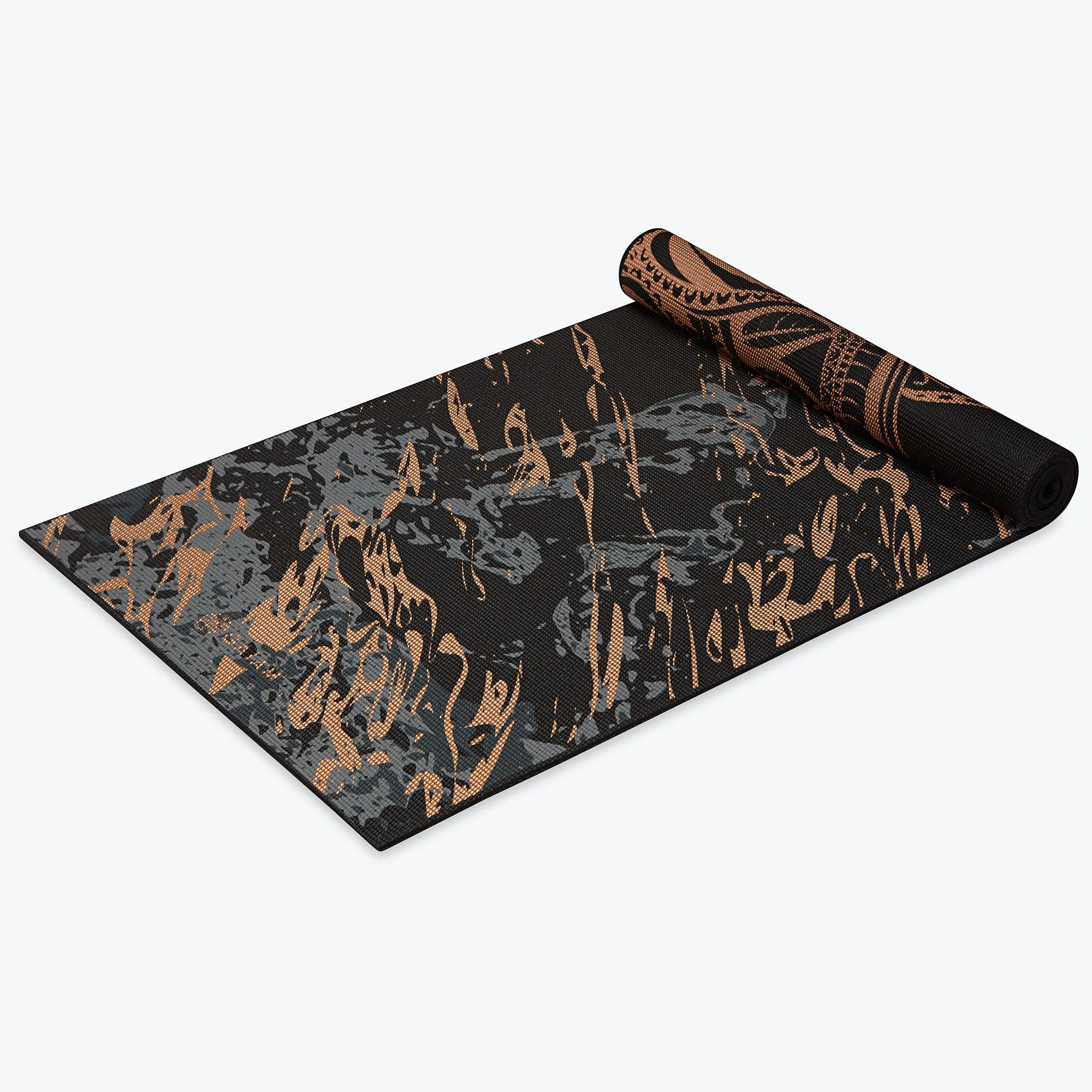 Premium Reversible Marbled Bronze Medallion Yoga Mat (6mm)