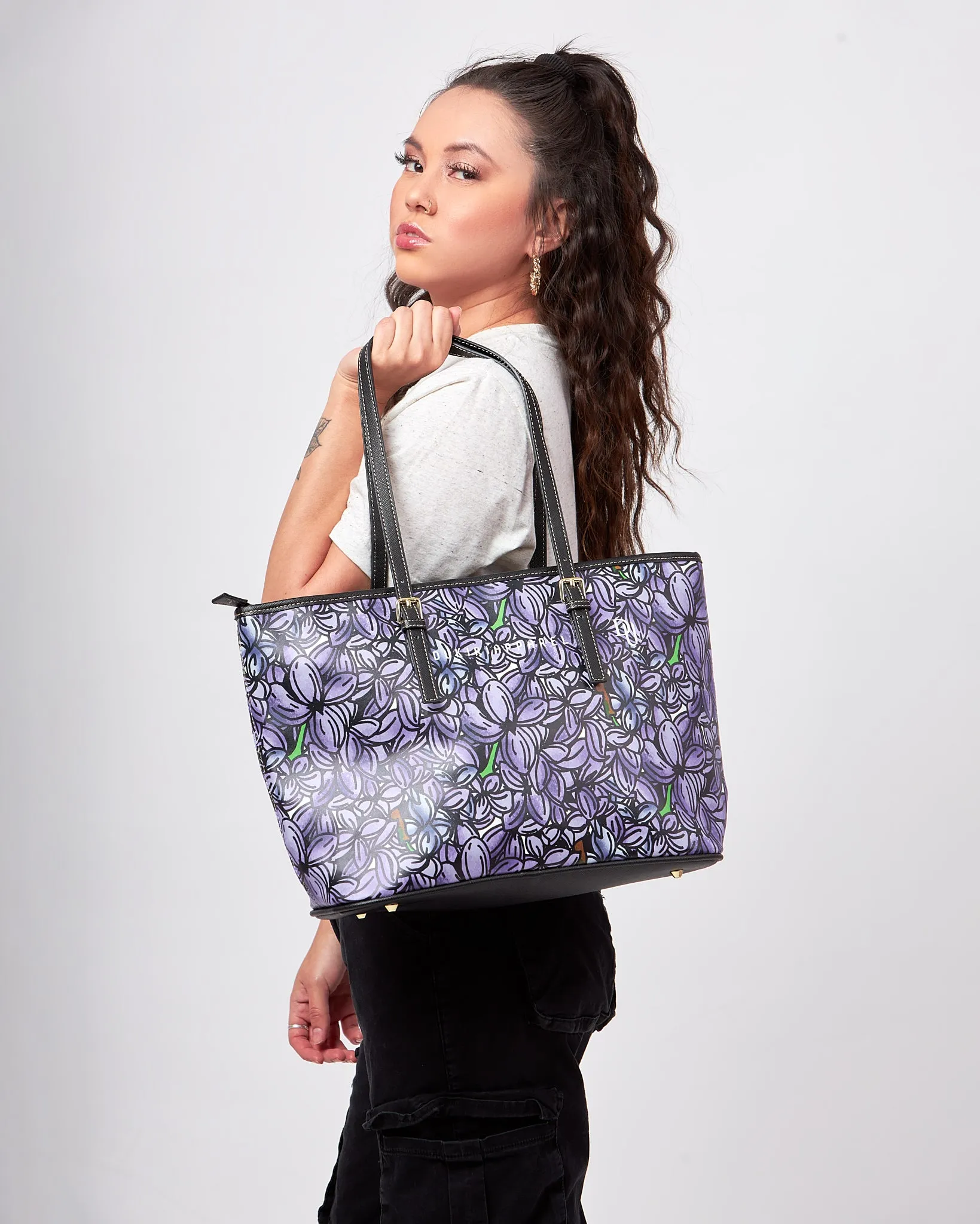 Purple Lilac PU Leather Shoulder Bag