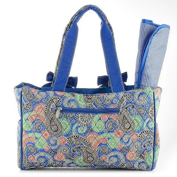 QNP2703 Quilted Paisley Diaper Bag