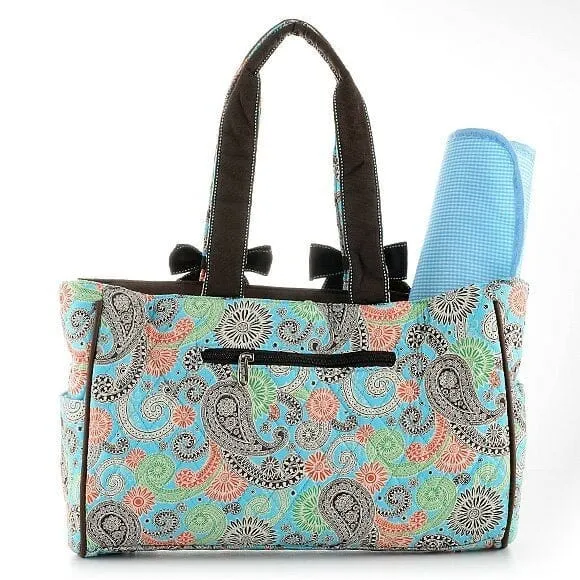 QNP2703 Quilted Paisley Diaper Bag