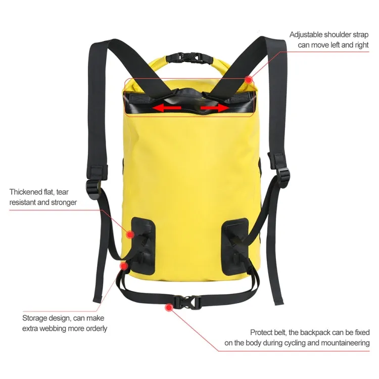 Rhinowalk X20311 25L Waterproof Outdoor Riding Backpack Sports Drifting Diving Bag(Yellow)