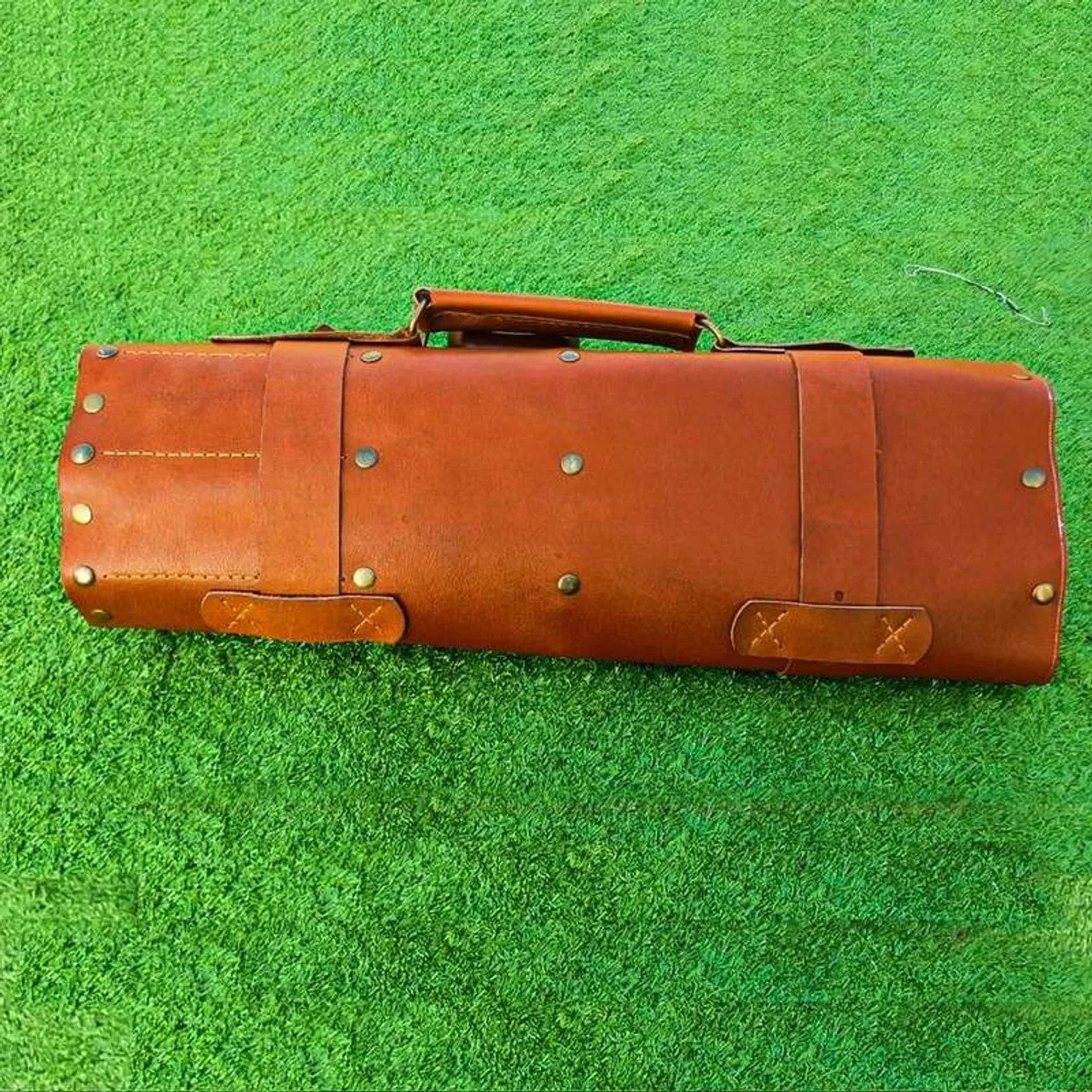 Rich Espresso Leather Knife Roll For Chefs