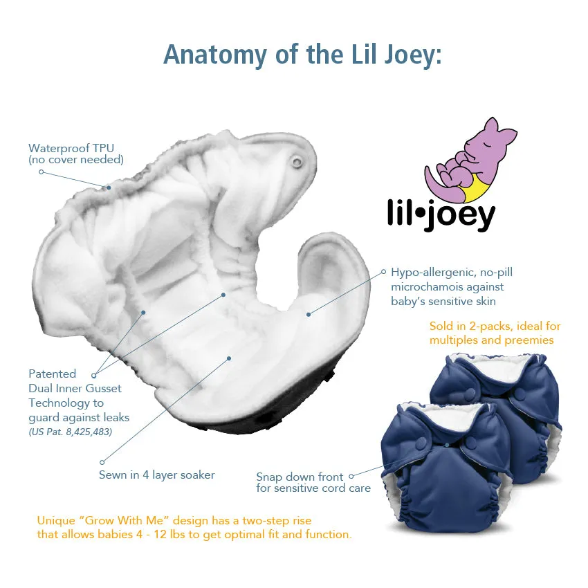 Rumparooz One Size & Lil Joey Newborn Starter Cloth Diaper Bundle