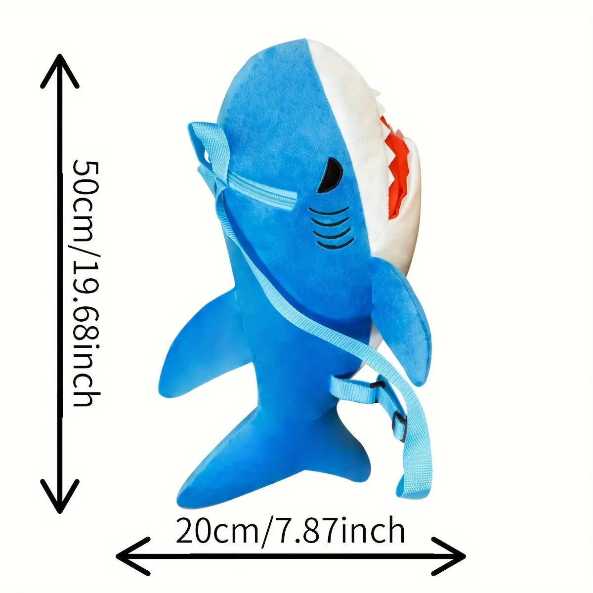 Scuba Diving Cute Creative Two-color Shark Plush Backpack