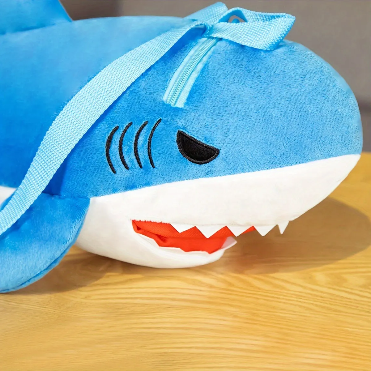 Scuba Diving Cute Creative Two-color Shark Plush Backpack