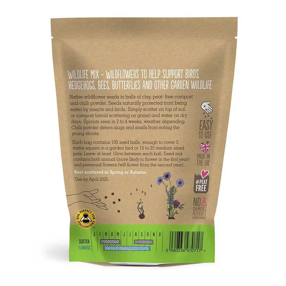 Seedball Wildflower Grab Bag - Wildlife Mix